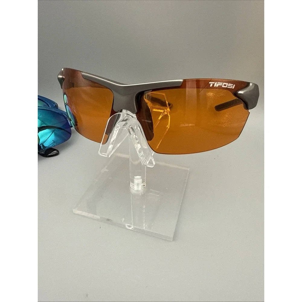Lot of 3 Authentic Tifosi & Mongoose Sunglasses- Ble & Silver Cycling Polarized